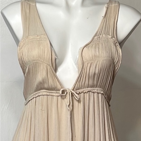 EUC- Free People Size -L Cream Maxi Dress - Picture 2 of 9